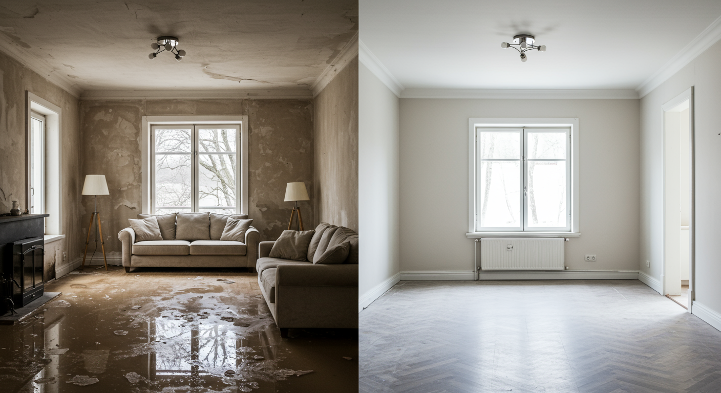 Water Damage Restoration in Action