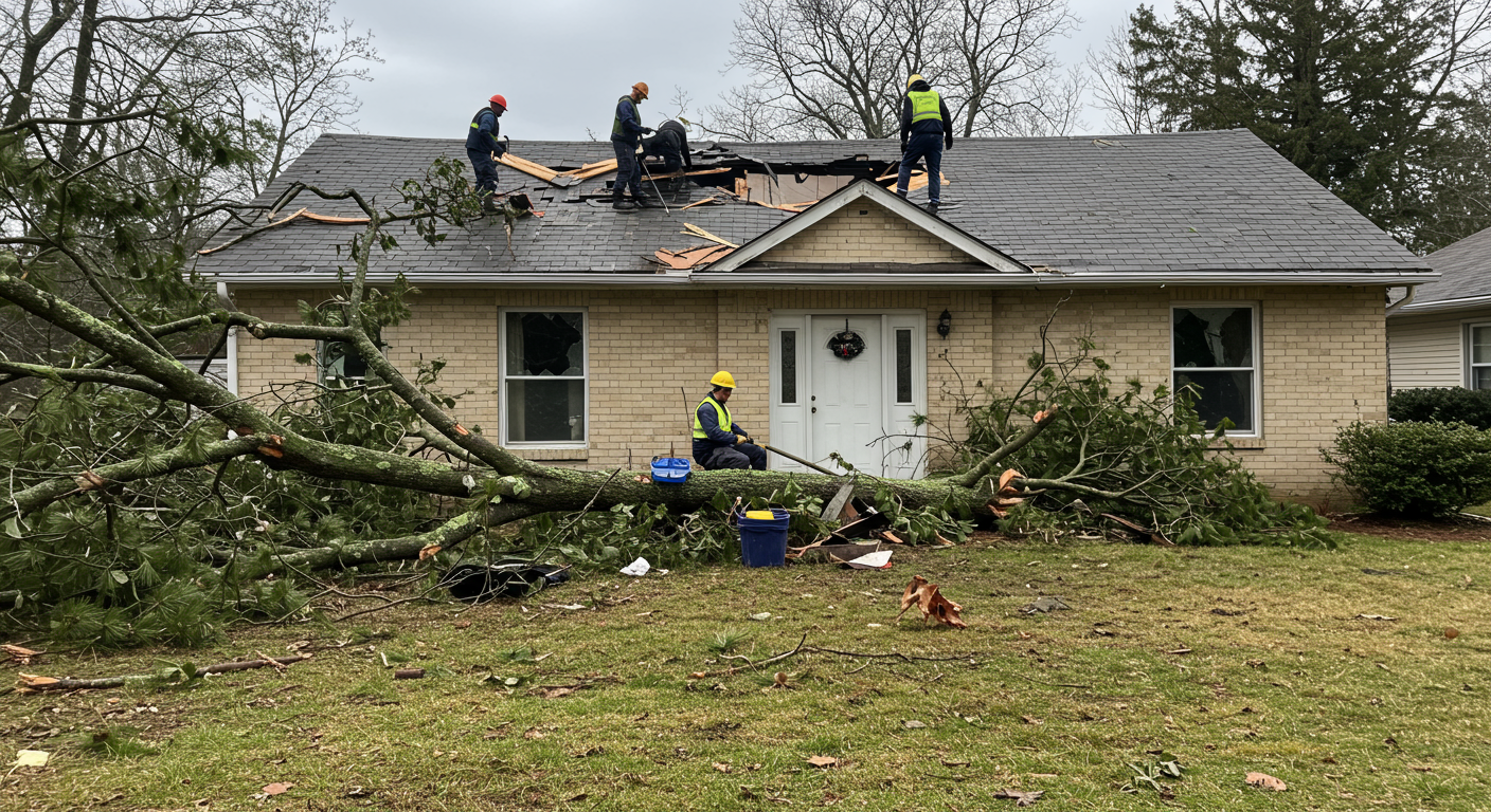 Storm Damage Restoration in Kettering